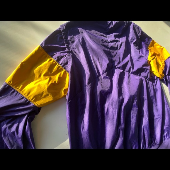 Nike Vintage Logod N Purple Yellow Jacket Pullover 1/4 zip Size XL - Picture 6 of 14